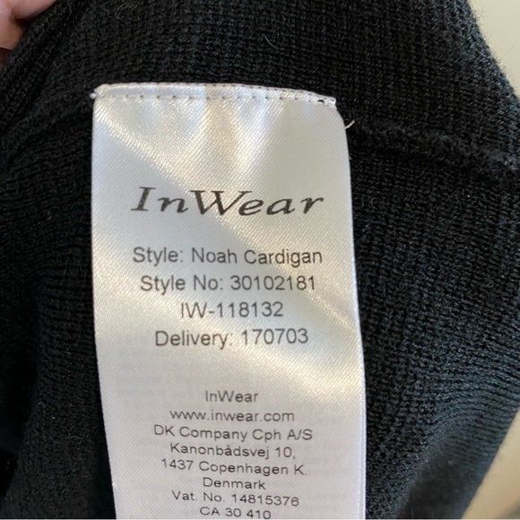 InWear - Black Wool Blend Sleeveless Noah Cardigan - M - Picture 8 of 11